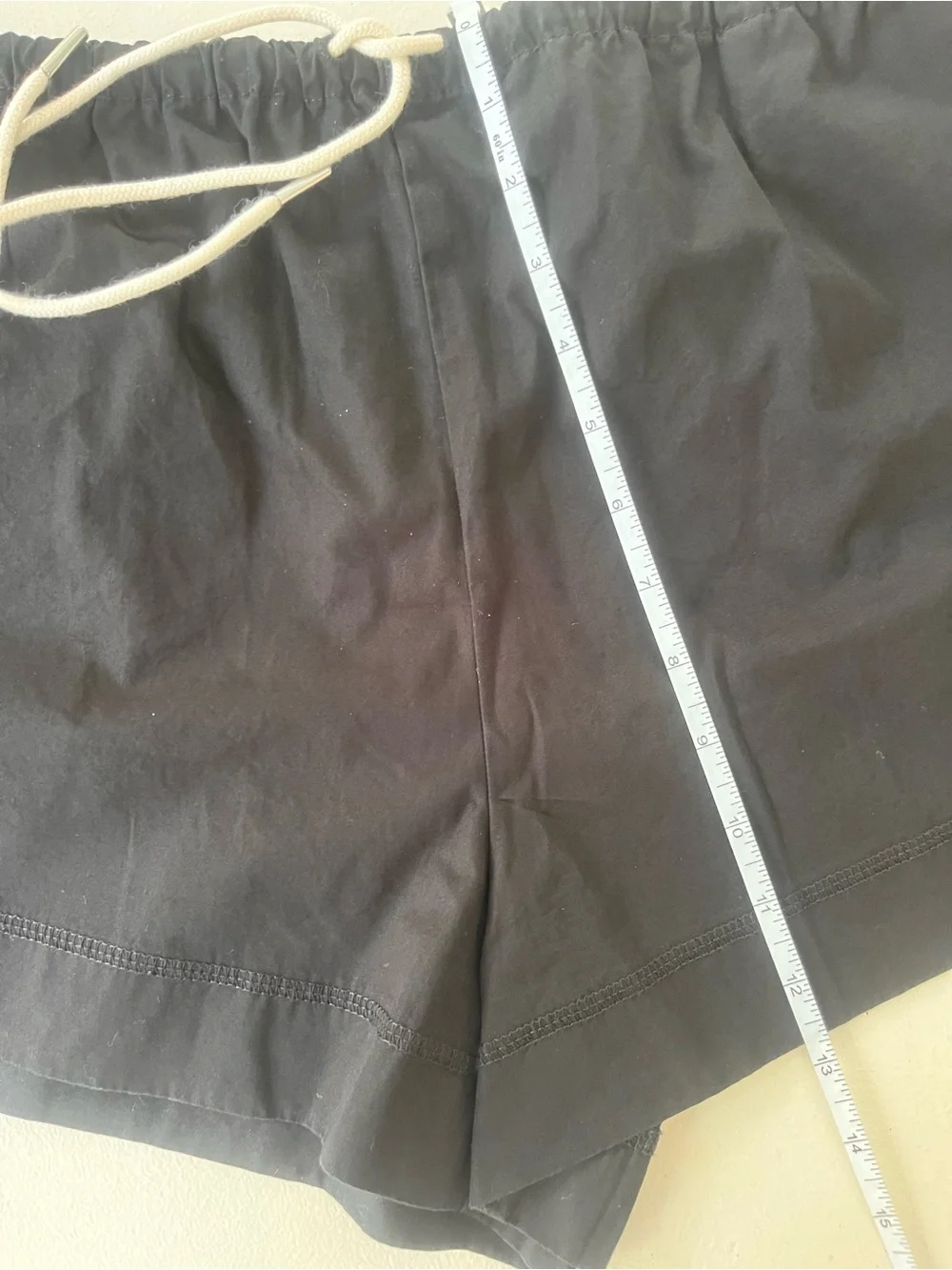 NWT J Crew Black Cruise drawstring short in cotton poplin